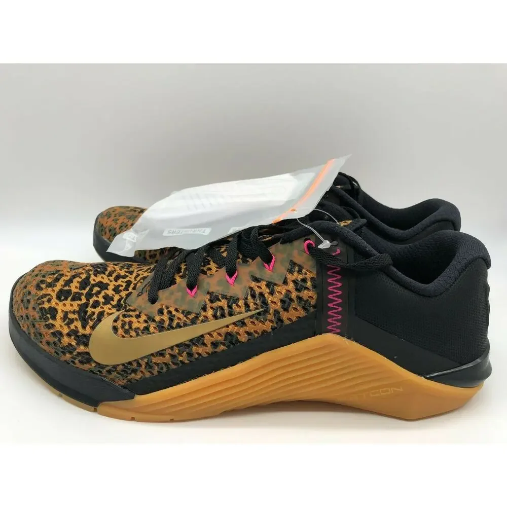 Nike Women's Metcon 6 Cheetah Pink Training Weightlifting AT3160 096 Size 12